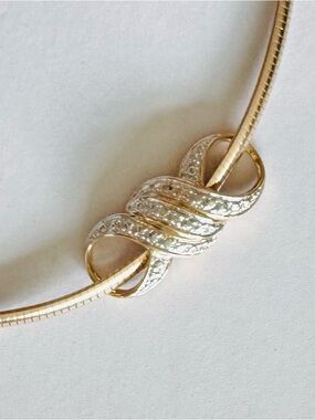 Ross-Simons Gold Over Sterling Silver Infinity Knot Slide Necklace